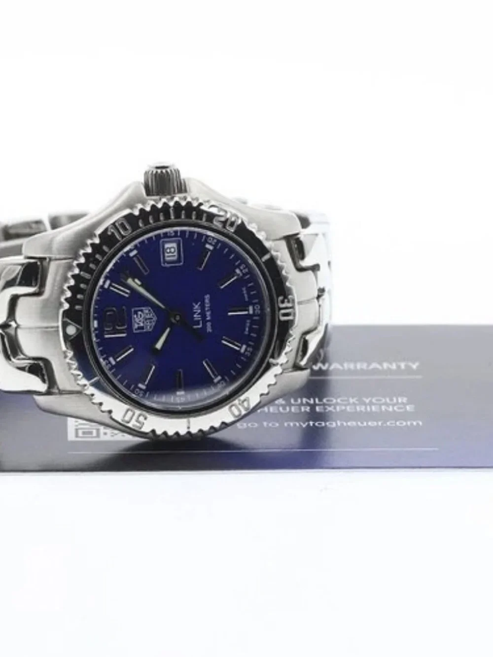 TAG HEUER Link WT1213-0 Date blue Dial Quartz Boy's Watch_970596